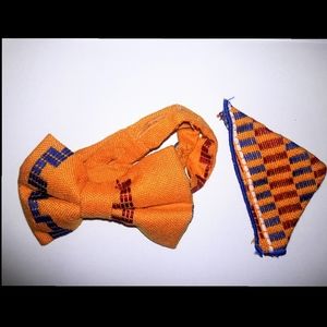 Handmade African Bowtie w/ Pocket Square